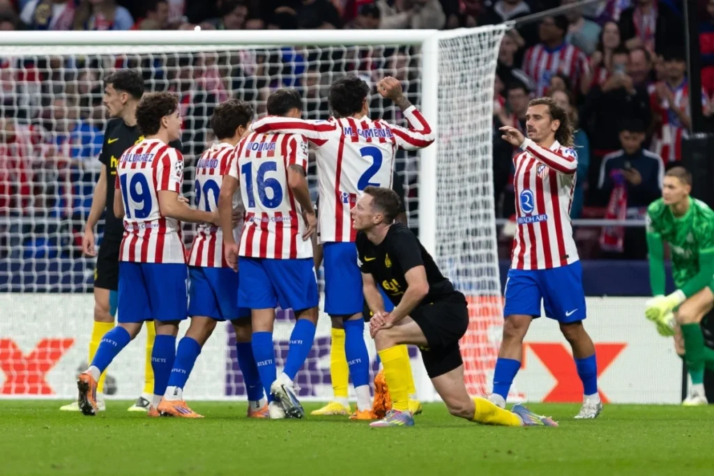 Oceny po meczu Atlético – Club Brugge. Sprawdź kto najlepiej zagrał! (24.02.2026) Atletico Madryt - piłkarze 2 2025